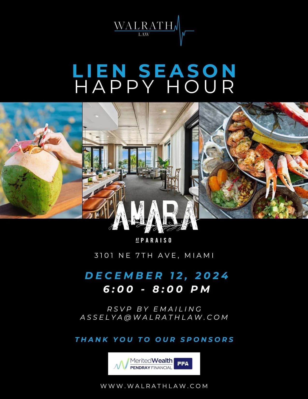 Lien Season Happy Hour at Amara, Miami — December 12, 2024